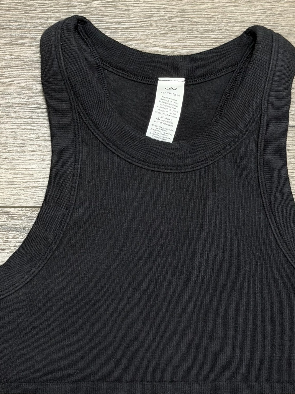 Alo Yoga Seamless Delight High Neck Bra Black Gym Training Size XS - Picture 6 of 6
